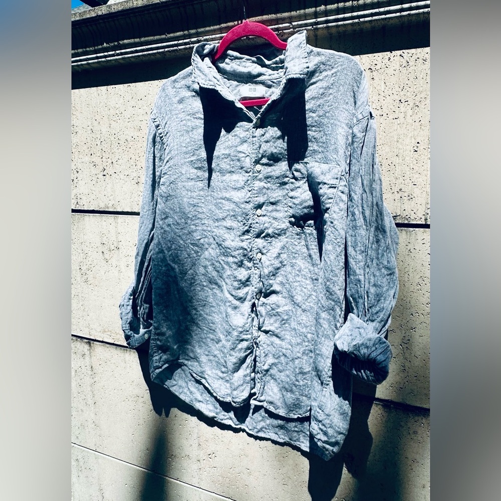 Uniqlo ✨Women's 100% Linen Button Front Top ✨Size XL